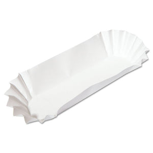 ESHFM610740 - Fluted Hot Dog Trays, 6w X 2d X 2h, White, 500-sleeve, 6 Sleeves-carton