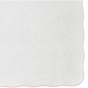 ESHFMPM32052 - Knurl Embossed Scalloped Edge Placemats, 9 1-2 X 13 1-2, White, 1000-carton