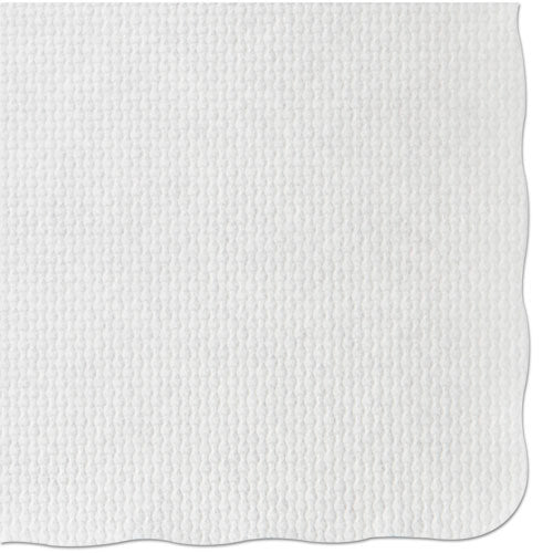 ESHFMPM32052 - Knurl Embossed Scalloped Edge Placemats, 9 1-2 X 13 1-2, White, 1000-carton