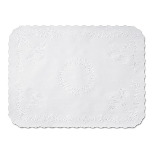 ESHFMTC8704472 - Anniversary Embossed Scalloped Edge Tray Mat, 14 X 19, White, 1000-carton