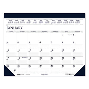 ESHOD150HD - RECYCLED TWO-COLOR MONTHLY DESK PAD CALENDAR, 22 X 17, 2019