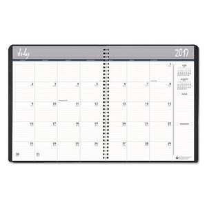 ESHOD26502 - Academic Ruled Monthly Planner, 14-Mo. July-August, 8 1-2 X 11, Black, 2018-2019