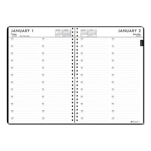 ESHOD289632 - RECYCLED 24-7 DAILY APPOINTMENT BOOK-MONTHLY PLANNER, 7 X 10, BLACK, 2019