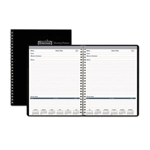 ESHOD583992 - RECYCLED MEETING NOTE PLANNER, 8 1-2 X 11, BLACK-BLUE, 2019