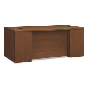 Foundation Breakfront Desk Shell Bow Front, 72" X 42" X 29", Shaker Cherry