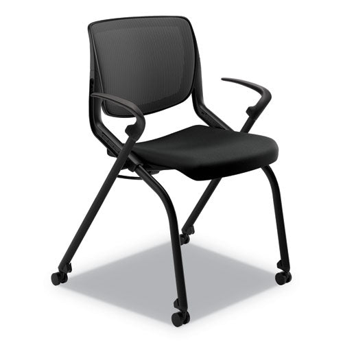 ESHONMN204ONCU10B - MOTIVATE NESTING-STACKING FLEX-BACK CHAIR, 17" X 17" X 19", BLACK BASE