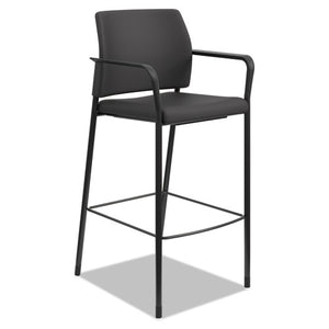 ESHONSCS2FECU10B - Accommodate Series Cafe Stool With Fixed Arms, Black Fabric