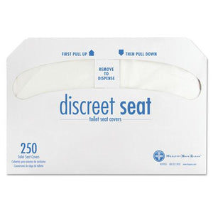 ESHOSDS5000CT - Discreet Seat Half-Fold Toilet Seat Covers, White, 250-pack, 20 Packs-carton