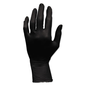 ESHOSGLN105FL - Proworks Grizzlynite Nitrile Gloves, Powder-Free, Large, Black, 100-carton
