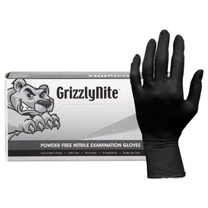 ESHOSGLN105FM - Proworks Grizzlynite Nitrile Gloves, Black, Medium, 1000-ct