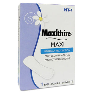 ESHOSMT4 - Maxithins Vended Sanitary Napkins #4, 250 Individually Boxed Napkins-carton