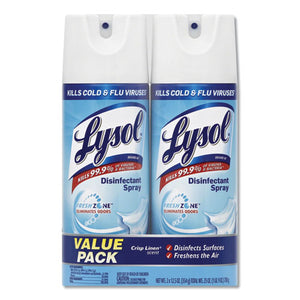 Disinfectant Spray, Crisp Linen, 19 Oz Aerosol Spray, 12-carton
