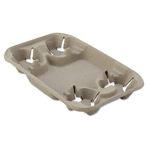 ESHUH20969CT - Strongholder Molded Fiber Cup-food Tray, 8-22oz, Four Cups, 250-carton