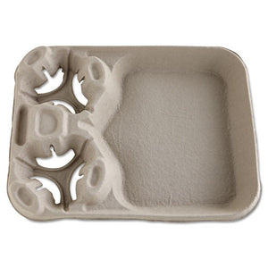 ESHUH20990CT - Strongholder Molded Fiber Cup-food Trays, 8-44oz, 2-Cup Capacity, 100-carton