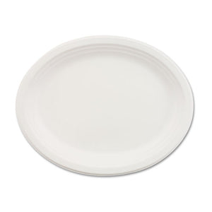 ESHUH21257CT - Classic Paper Dinnerware, Oval Platter, 9 3-4 X 12 1-2, White, 500-carton