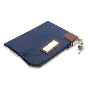 Key Lock Deposit Bag With 2 Keys, 1.2 X 11.2 X 8.7, Vinyl, Navy Blue