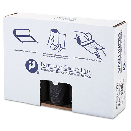 ESIBSSLW3858SHK - Low-Density Can Liner, 38 X 58, 60gal, 1.4mil, Black, 20-roll, 5 Rolls-carton