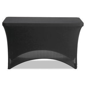 ESICE16511 - Stretch-Fabric Table Cover, Polyester-spandex, 24" X 48", Black