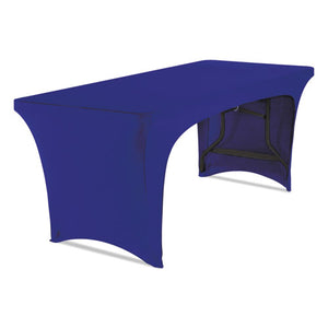 ESICE16546 - Stretch-Fabric Table Cover, Polyester-spandex, 30" X 72", Blue