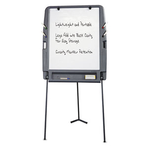 ESICE30227 - Portable Flipchart Easel With Dry Erase Surface, Resin, 35 X 30 X 73, Charcoal