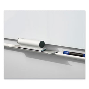 Clarity Glass Cinema Magnetic White Board With Aluminum Marker Rail, 62 X 36, Arctic White Surface