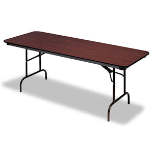 ESICE55224 - Premium Wood Laminate Folding Table, Rectangular, 72w X 30d X 29h, Mahogany