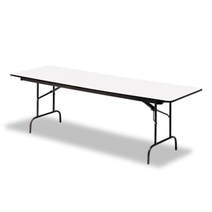 ESICE55227 - Premium Wood Laminate Folding Table, Rectangular, 72w X 30d X 29h, Gray-charcoal