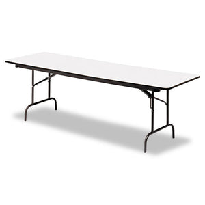 ESICE55237 - Premium Wood Laminate Folding Table, Rectangular, 96w X 30d X 29h, Gray-charcoal