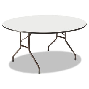 ESICE55267 - Premium Wood Laminate Folding Table, 60 Dia. X 29h, Gray Top-charcoal Base