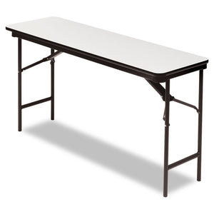 ESICE55277 - Premium Wood Laminate Folding Table, Rectangular, 60w X 18d X 29h, Gray-charcoal