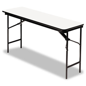 ESICE55287 - Premium Wood Laminate Folding Table, Rectangular, 72w X 18d X 29h, Gray-charcoal