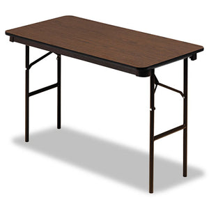 ESICE55304 - Economy Wood Laminate Folding Table, Rectangular, 48w X 24d X 29h, Walnut