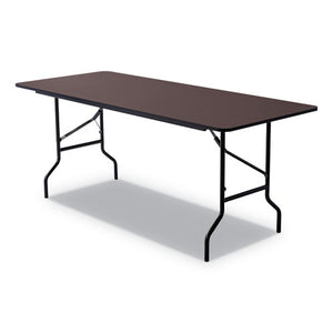 ESICE55324 - Economy Wood Laminate Folding Table, Rectangular, 72w X 30d X 29h, Walnut