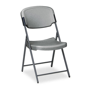 ESICE64007 - Rough N Ready Series Resin Folding Chair, Steel Frame, Charcoal