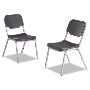 ESICE64111 - Rough N Ready Series Original Stackable Chair, Black-silver, 4-carton