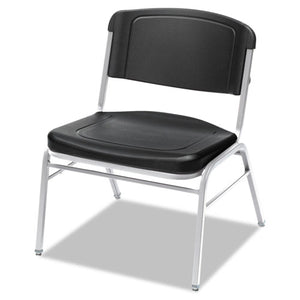 ESICE64121 - Rough N Ready Series Big & Tall Stackable Chair, Black-silver, 4-carton