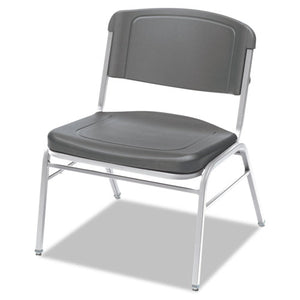 ESICE64127 - Rough N Ready Series Big & Tall Stackable Chair, Charcoal-silver, 4-carton