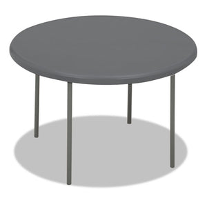 ESICE65247 - Indestructables Too 1200 Series Resin Folding Table, 48 Dia X 29h, Charcoal