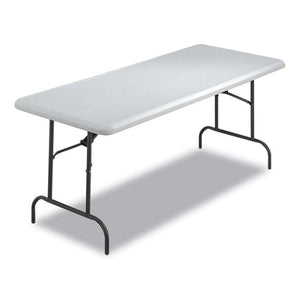 Indestructables Too 600 Series Folding Table, Rectangular Top, 600 Lb Capacity, 72 X 30 X 29, Platinum