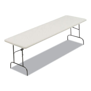 Indestructables Too 600 Series Folding Table, Rectangular Top, 600 Lb Capacity, 96 X 30 X 29, Platinum