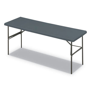 ESICE65387 - INDESTRUCTABLES TOO 1200 SERIES FOLDING TABLE, 72W X 24D X 29H, CHARCOAL