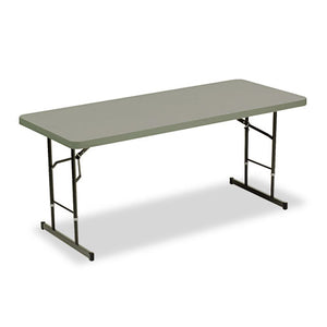 ESICE65627 - Adjustable Height Tables, 72w X 30d X 25-35h, Charcoal