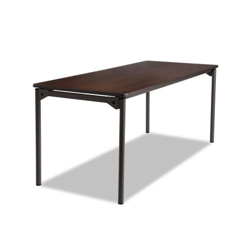 ESICE65824 - Maxx Legroom Rectangular Folding Table, 72w X 30d X 29-1-2h, Walnut-charcoal