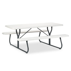 ESICE65923 - Indestructables Too 1200 Series Resin Picnic Table, 72w X 30d, Platinum-gray