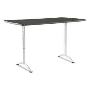ESICE69327 - Arc Sit-To-Stand Tables, Rectangular Top, 36w X 72d X 30-42h, Graphite-silver