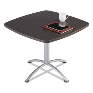 ESICE69724 - Iland Table, Contour, Square Seated Style, 36" X 36" X 29", Gray Walnut-silver