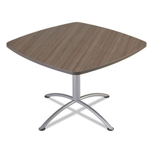 ESICE69747 - Iland Table, Contour, Square Seated Style, 42" X 42" X 29", Natural Teak-silver
