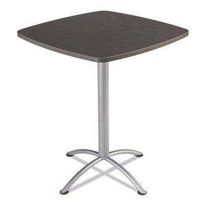 ESICE69754 - Iland Table, Contour, Square Bistro Style, 36" X 36" X 42", Gray Walnut-silver