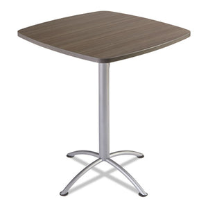 ESICE69757 - Iland Table, Contour, Square Bistro Style, 36" X 36" X 42", Natural Teak-silver