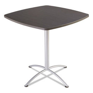 ESICE69764 - Iland Table, Contour, Square Seated Style, 42" X 42" X 42", Gray Walnut-silver